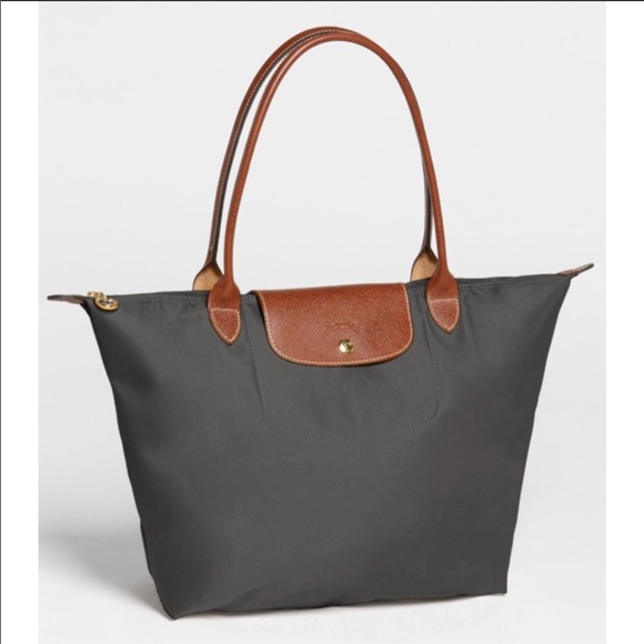 Longchamp Handbags - LONGCHAMP Le Pliage  nylon Leather Large Tote